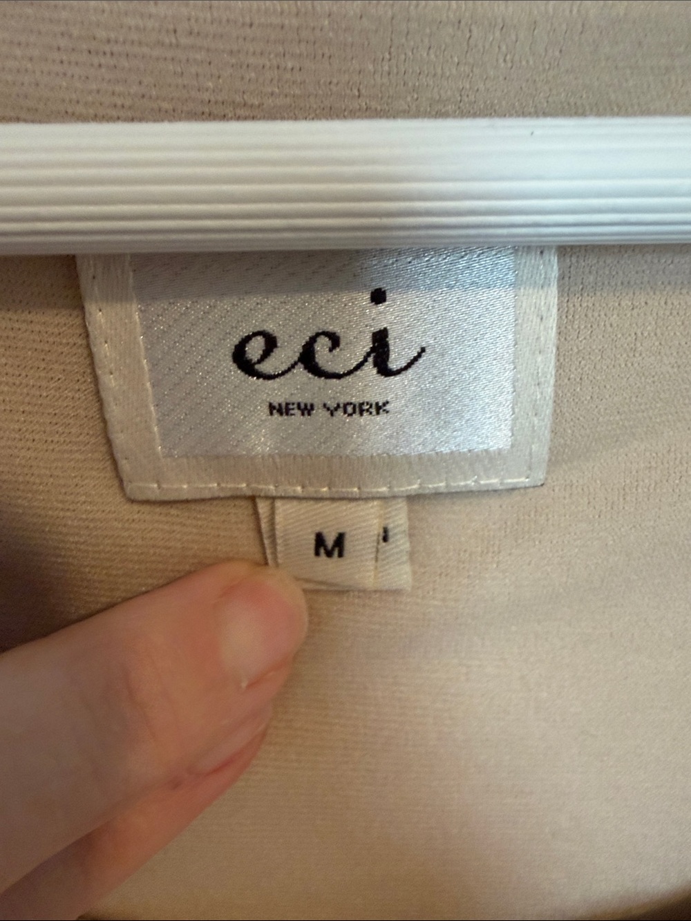 ECI New York Beige 3D Floral Rosette Babydoll Blouse Vintage Y2K boho size M - Picture 2 of 11
